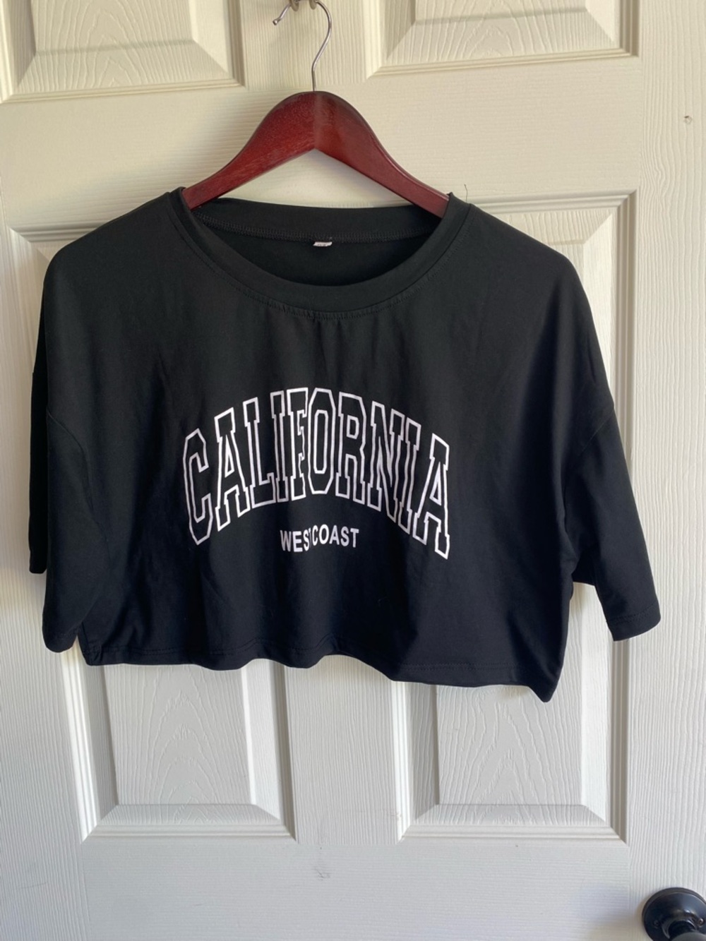 California West Coast Black Crop Top